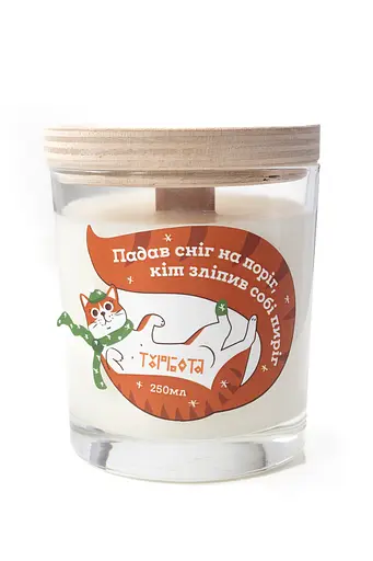 Падав сніг на поріг.. 250 мл, 30 год Стандартні (250мл) Соєвий віск 30 годин - фото 1