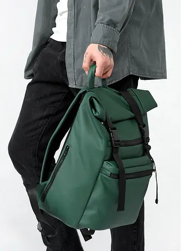 Мужской рюкзак Sambag RollTop LTTm зеленый 43 х 31 х 14 см (24238007m) - фото 6