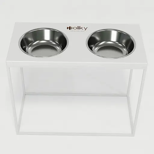 Hollky Base XL40 — миски на підставці для великих собак (2 × 1,8 л, висота 40 см) - фото 9