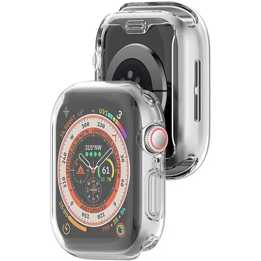 Чехол-накладка DK для Apple Watch 42mm (Series 10) Silicone Face Case (clear) - фото 2