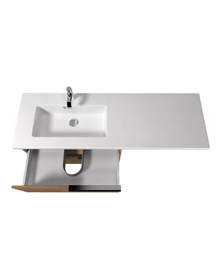 Тумба Мойдодир Cubic 80-A Adam 140 L підвісна з крилом над пральною машиною - фото 5