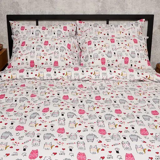 Набор наволочек Moon&Star Бязь Gold Люкс Cute Cats 70х70 см 2 шт - фото 1