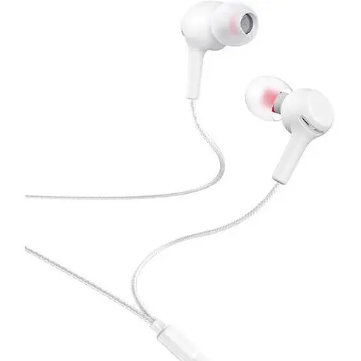 Провідні вакуумні навушники Hoco M78 El Placer універсальні earphones with microphone, 3.5 mm, 1.2m, white