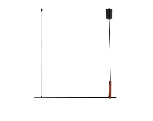 Підвісний світлодіодний світильник G 2810/1100 44W Чорний+Штучна шкіра - фото 3