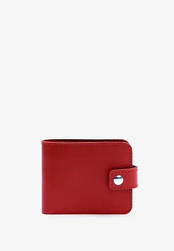 Кожаный портмоне Mini 2.2 красный - фото 2