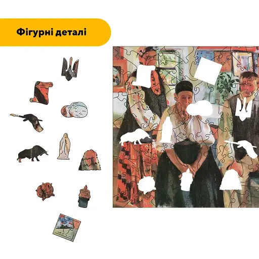 Деревянная фигурная головоломка Христианская Семья, А4, Деревянная коробка 100 элементов - фото 3