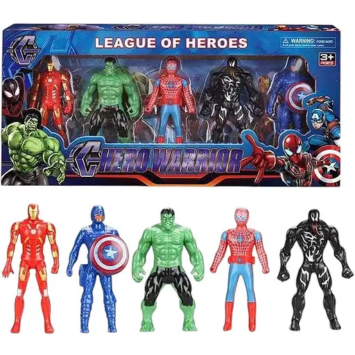 Набор героев, 5 фигурок, высота 9.5 см