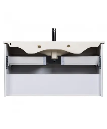 Тумба Мойдодир Сорренто 100-A Білий у ванну з умивальником Creavit Su-100 Білий - фото 2