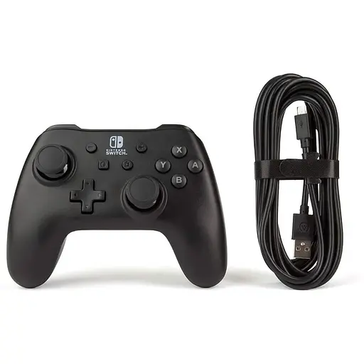 Проводной контроллер PowerA Nintendo Switch - черный, съемный 10-футовый USB-кабель, официальная лицензия Nintendo - фото 7
