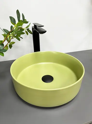 Умивальник VBI Prato olive matt накладний VBI-011402, Зелений - фото 4