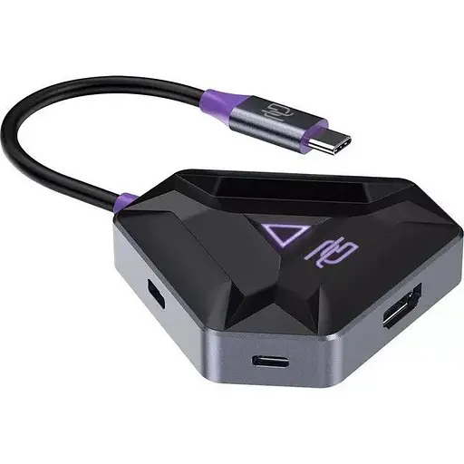 Хаб Usb Proove Gaming Spectre, Dark Grey, Type-C 3.1 - 1xType-C (100 Вт) / 1xType-C 3.0 / 2xUsb 3.0 / HDMI 4K, кабель 15 см - фото 1