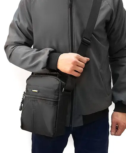 Сумка чоловіча чорна планшет Lanpad sum0028747 - фото 5