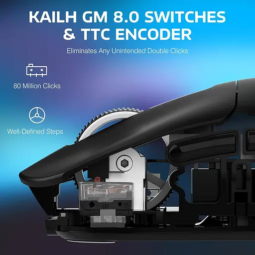 Мышка игровая беспроводная Attack Shark X3 PixArt PAW3395 26000DPI Black - фото 5