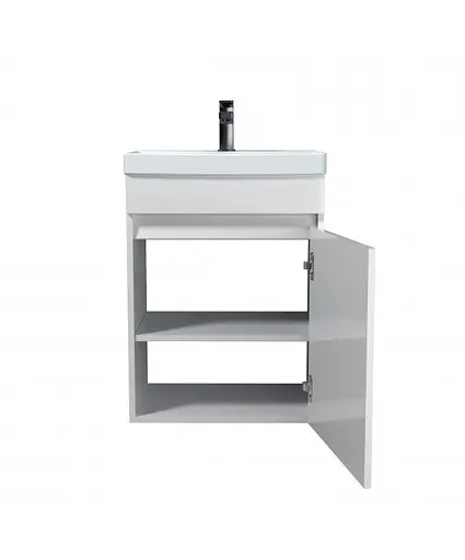 Тумба Мойдодир Windy 50-U подвесная с умывальником Sempre 50 Белый - фото 2