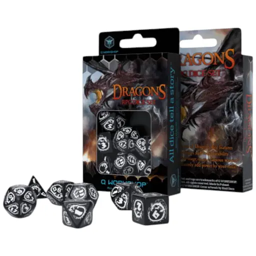 Набор кубиков Dragons Hematite Dice Set , 7 шт. (SDRA01)