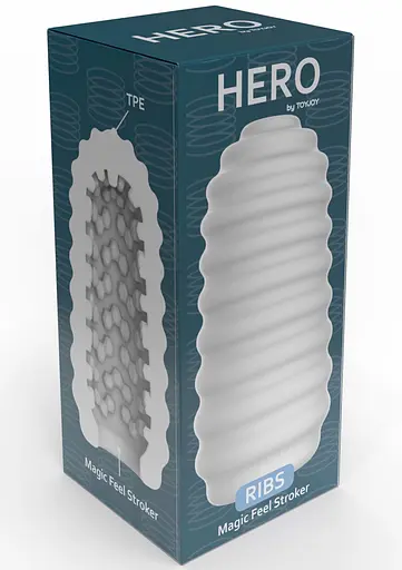 Мастурбатор Hero Ribs (білий) - фото 6