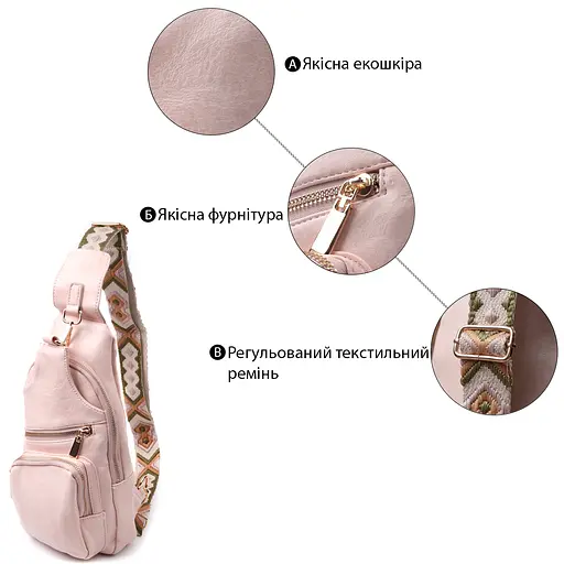 Женская слинг сумка Vintage через плечо из экокожи 16х30х8 см sum0026960 - фото 4