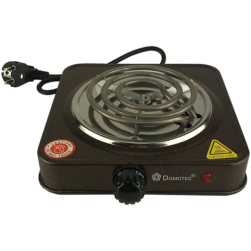 Плита для розпалювання вугілля кальяну електрична Hot Plate Domotec 1000W коричнева - фото 1