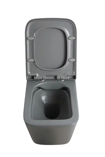 Унитаз подвесной Mixxus Premium Quadro-0305-R gray 510x350x345 мм Rimless MP6656, Графит - фото 8