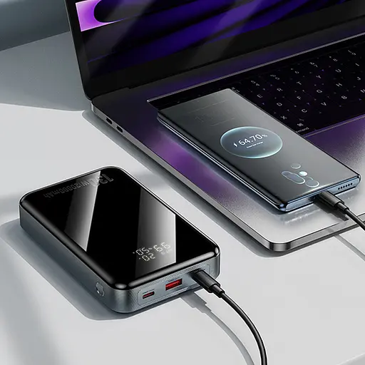 Портативний ЗП Power Bank Hoco Q30A Fast charge 130W 20000 mAh Metal gray - фото 8