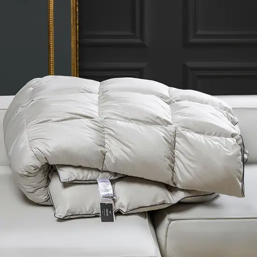 Одеяло пуховое MirSon Imperial Style, летнее, 215х155 см, белое с зеленым кантом - фото 30