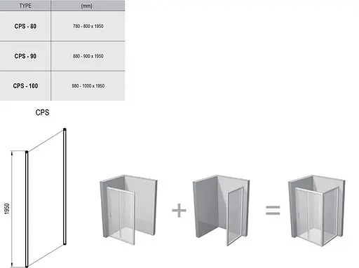 Неподвижная стенка Ravak Chrome CPS-80 профиль белый+transparent 9QV40100Z1 - фото 4