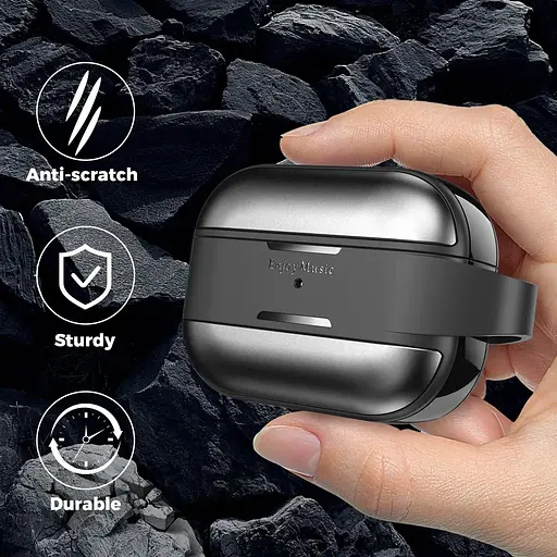 Чехол AhaStyle Rugged Aluminium Case для AirPods Pro 2 Dark Grey [133855] - фото 6