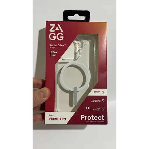 Оригінальний протиударний чохол Gear4 Crystal Palace MagSafe для iPhone 15 Pro (6.1") Прозорий (702312618) - фото 6