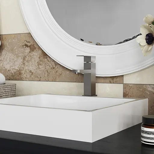 Змішувач для раковини Kroner KRP Edelstahl Kubus - ESG010 CV023009 Хром матовий - фото 6