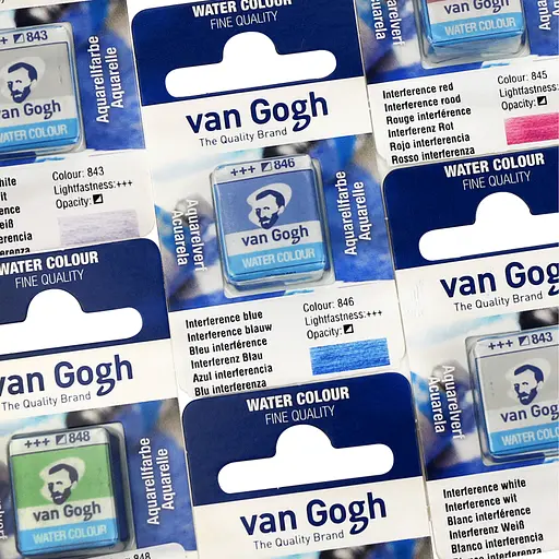 Краска акварельная Van Gogh (843) Интерферентный белый кювета Royal Talens - фото 3