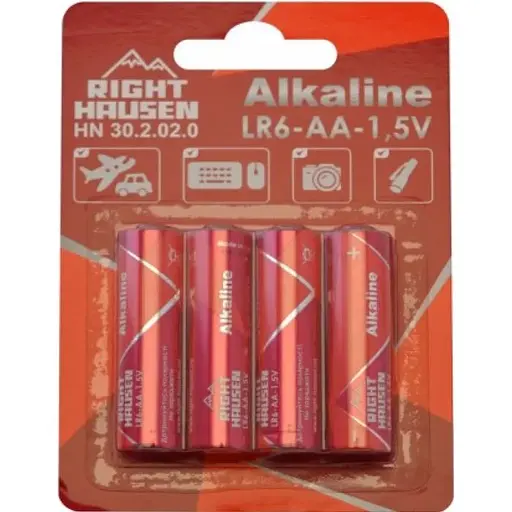 Элемент питания щелочный Right Hausen LR06 HN-302020 (40) (480) Brille HN-302020 блістер 1х4 шт.