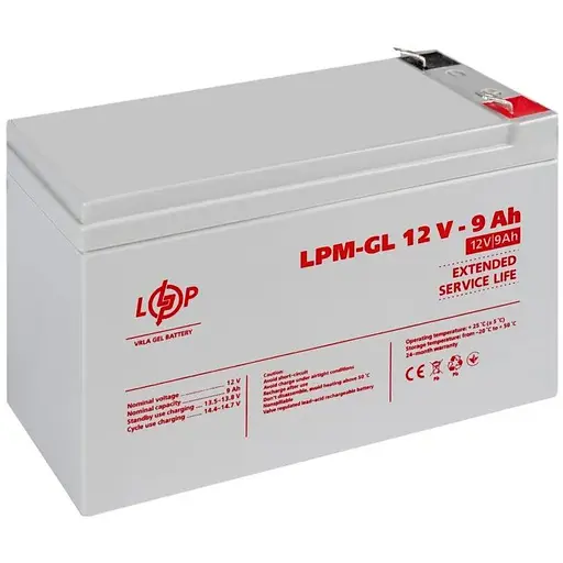 Аккумулятор гелевий LogicPower LPM-GL 12 V 9 Ah (LP6563) - фото 1
