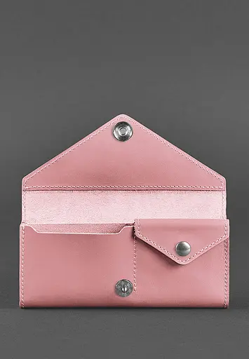 Кожаный женский кошелек Керри 1.0 розовый - фото 4