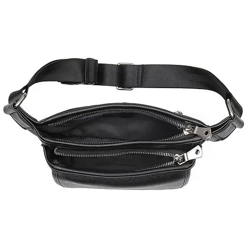 Чоловіча шкіряна сумка на пояс John McDee 24.5х14х6 см sum0025998 - фото 16
