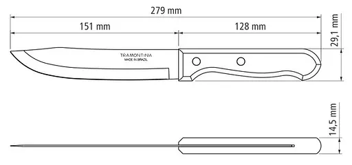 Нож кухонный Tramontina DYNAMIC, 152 мм - фото 2