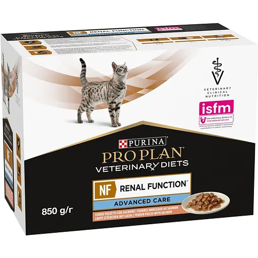 Вологий корм для котів Purina Pro Plan Veterinary Diets NF Renal Function Advanced Care з лососем 850 г (10 шт. x 85 г) (12278452) - фото 3