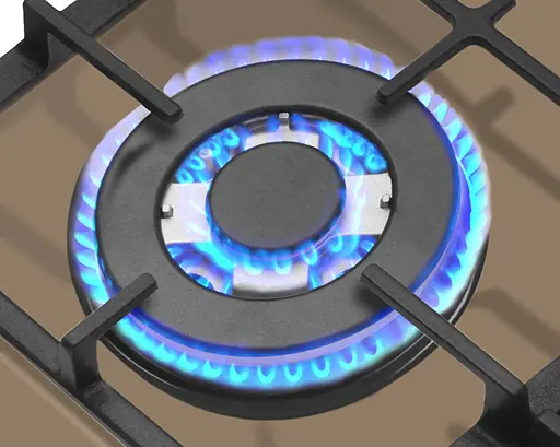 Варочная поверхность Hansa газовая на стекле 59 см чугун бежевый - фото 3