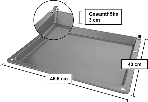 Siemens HZ541000 Сірий лист для випічки частина/аксесуар HZ541000, лист для випічки, сірий, 1,18 кг, 368 мм, 478 мм [ - фото 2