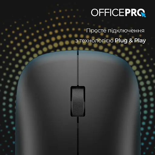Мышь OfficePro M225B Silent Click Wireless Black [144296] - фото 5