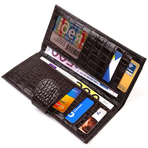 Мужской кожаный кошелек Canpellini 9.5х18.5х0.5 см acs0025596 - фото 4