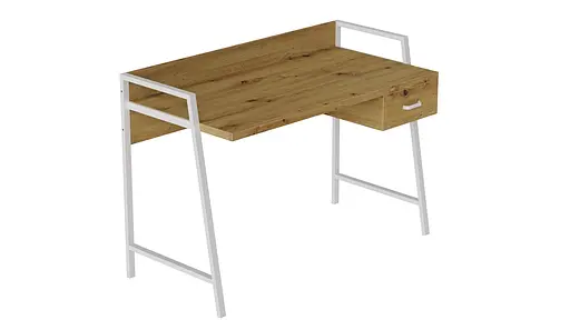 Письменный стол Ferrum-decor Комфорт 750x1200x600 Белый металл ДСП Дуб Артизан 32 мм (FRD-103462)