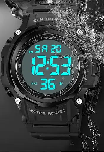 Чоловічий спортивний годинник Skmei 1886 (Чорний з чорним) - фото 7