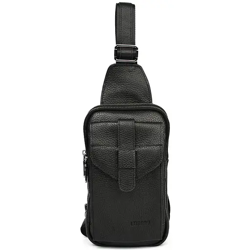 Мужской кожаный слинг на два отделения LIMARY 30х16.5х5 см sum0028238 - фото 1