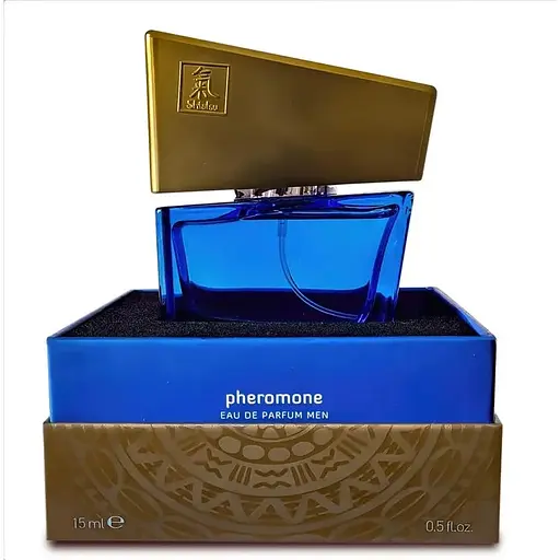 Парфуми чоловічі з феромонами Hot Shiatsu Pheromone Fragrance Men Dark Blue 15 мл
