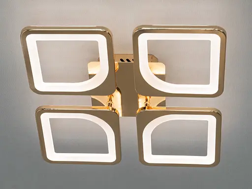 Світлодіодна люстра Romin смарт світильник з пультом 60W золото - фото 2