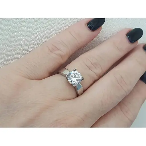 Срібне кільце Агні РОМАН з фіанітом. 1091/1Р-CZ 16,5 - фото 2