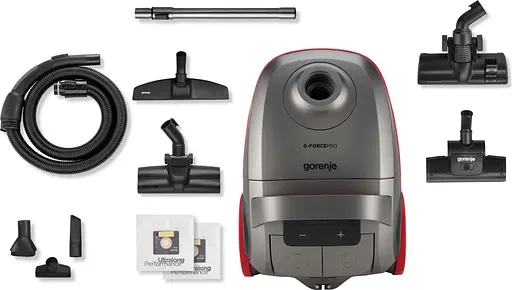 Пылесос мешочный Gorenje 700 Вт 3 л HEPA щетка Xpand Zone turbo brush телескоп черный графит - фото 3