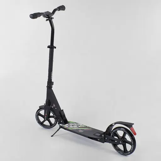 Самокат Best Scooter 84х14х33 см Черно-зеленый 000231537 - фото 5