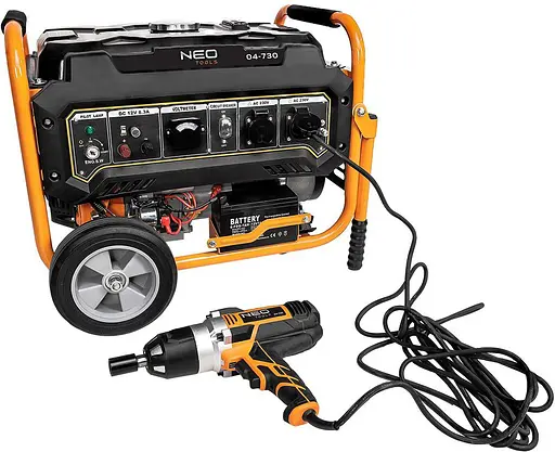 Генератор бензиновий Neo Tools 2.8/3кВт, електростартер + Портативний зарядний пристрій сонячна панель (90-140) - фото 11