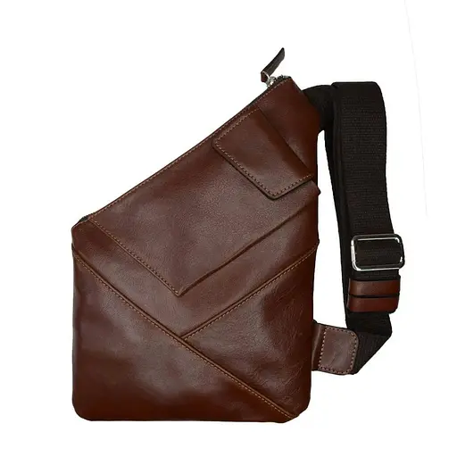 Чоловіча шкіряна сумка-слінг GRANDE PELLE 21х31х1.5 см sum0025493 - фото 3